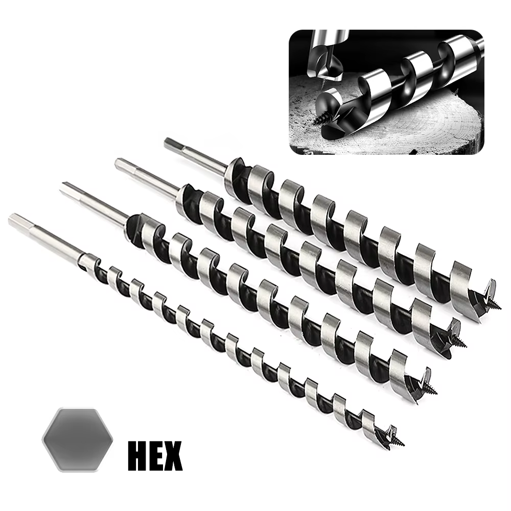Perceuse à rouleau pour le travail du bois, 230mm 300mm de Long, poignée hexagonale, torsions de pât