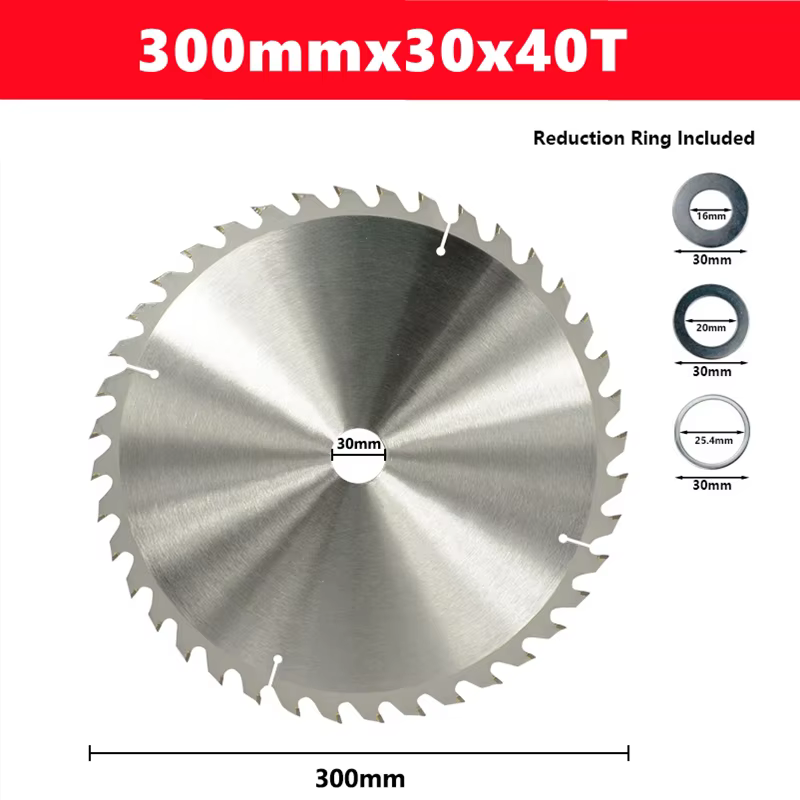 Lame de scie circulaire TCT pour le travail du bois de 300/305 mm avec un diamètre de coupe de 30 mm