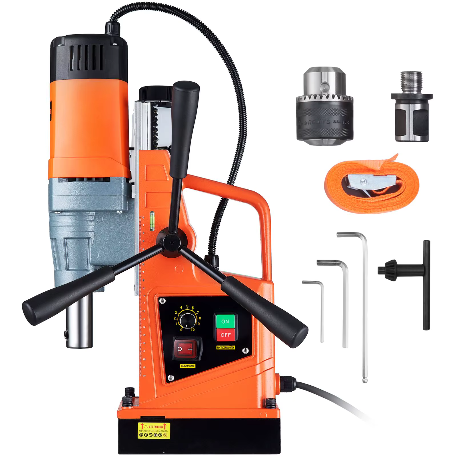 Perceuse magnétique électrique portable, 1550W, alésage 50mm, perceuse magnétique 13000N, presse mag