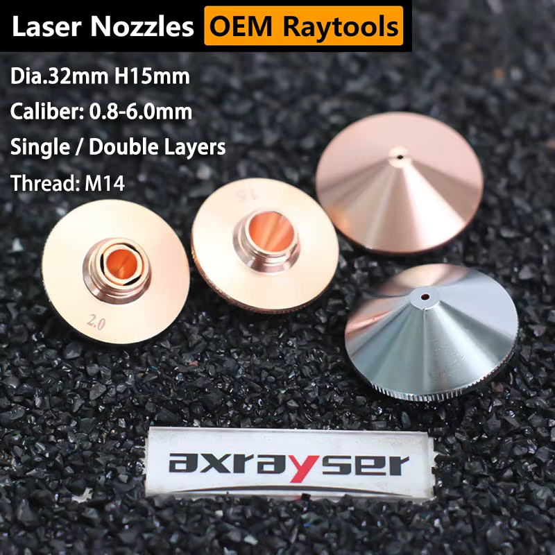 Buses Laser Raytools simple Double couche Dia.32mm calibre M14 0.8-4.5mm pour Machine de découpe Las