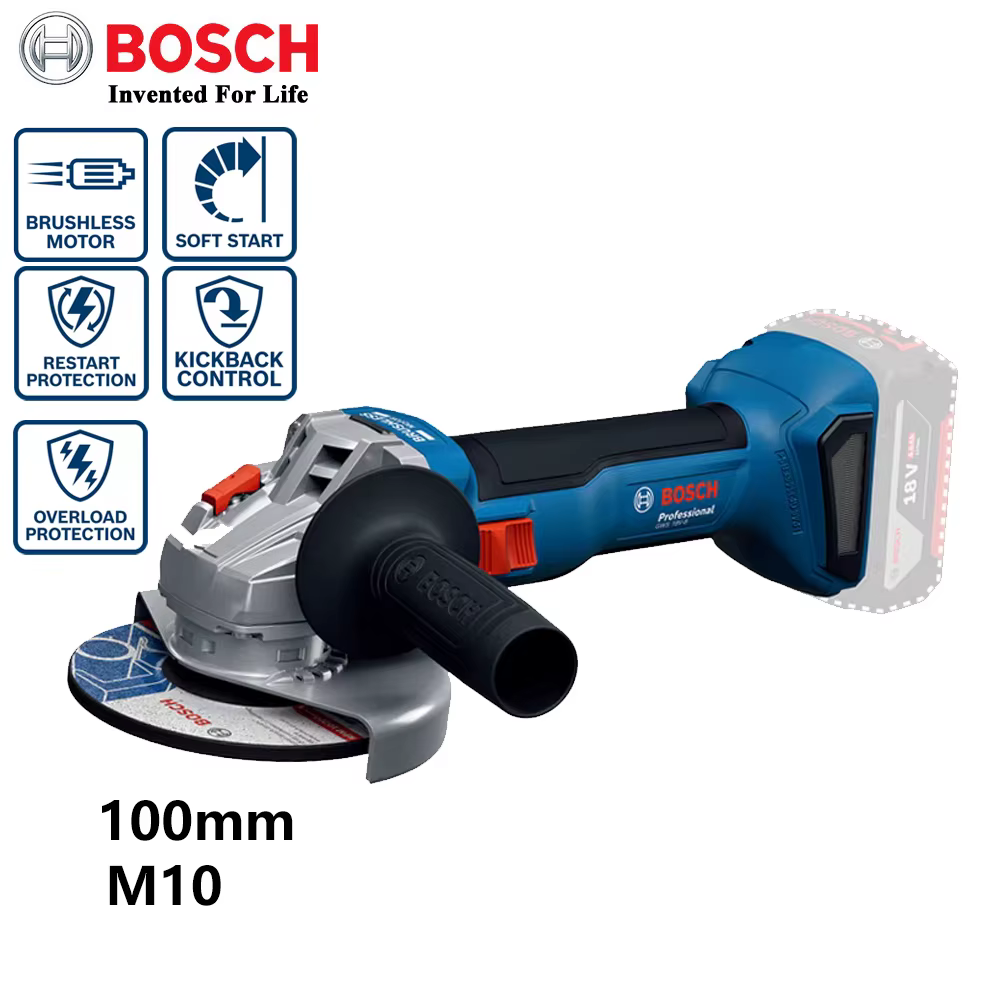 Meuleuse d'angle sans fil Bosch GWS 18V-8 100 mm sans balais 11000 tr/min M10, outil de découpe élec