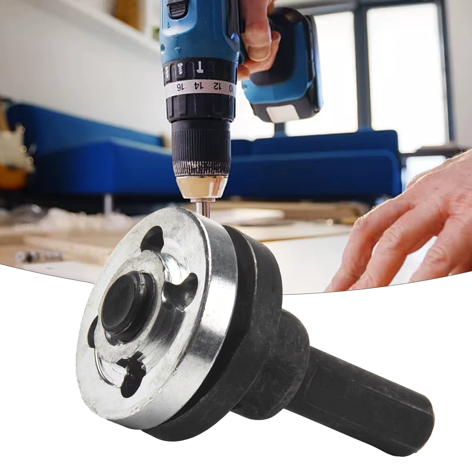 1 ensemble d'adaptateurs de perceuse électrique de 10 mm pour meuleuse d'angle, tige de connexion en