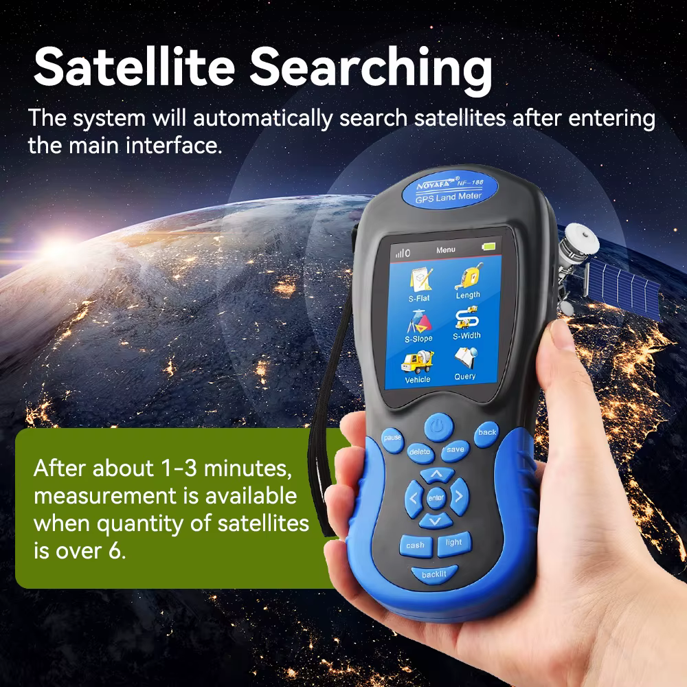 Noyafa NF-188 GPS dispositif de mesure de compteur de zone terrestre avec compteur de calcul de pist