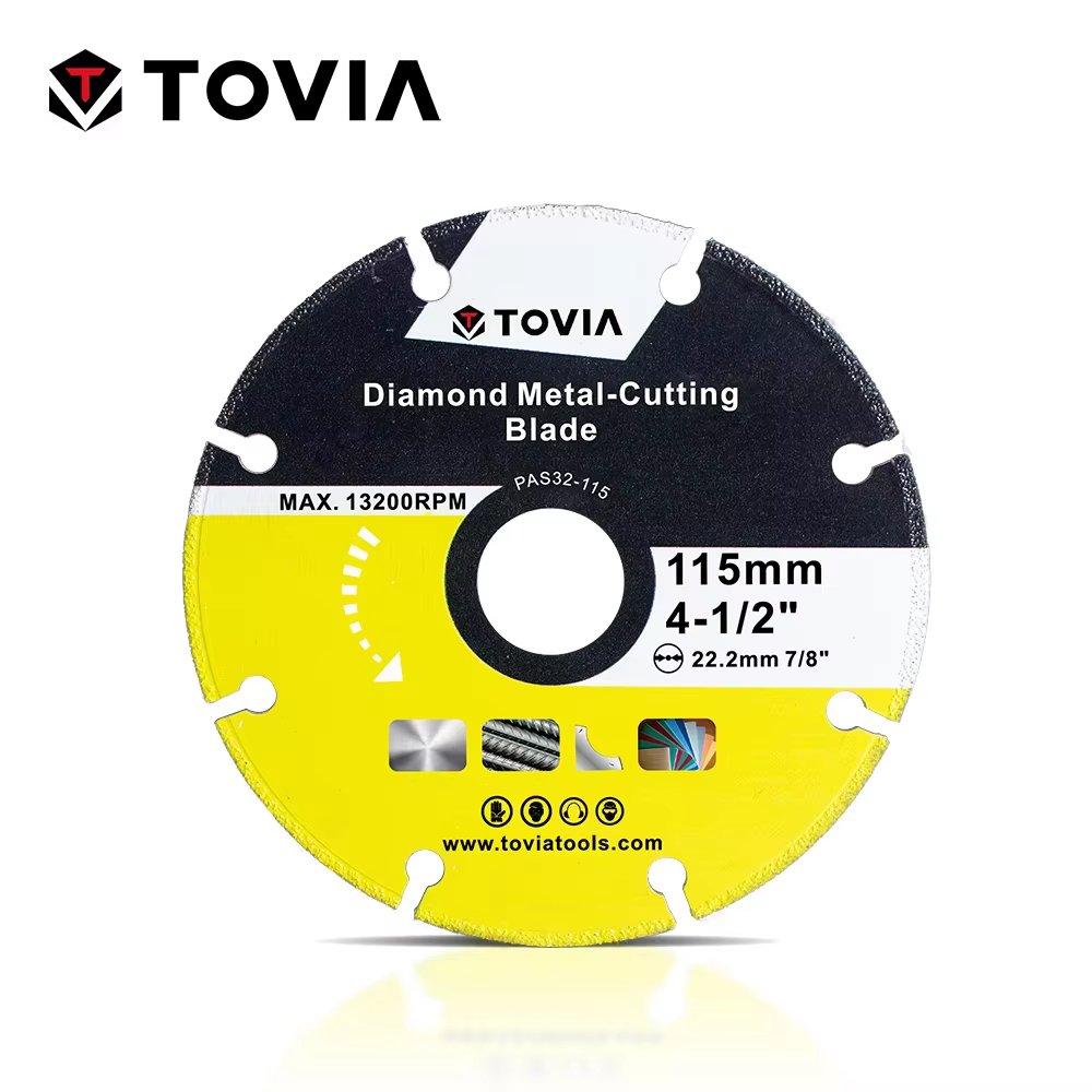 T TOVIA Lame de scie circulaire diamantée 115mm/125mm, disque de coupe pour acier, acier inoxydable,