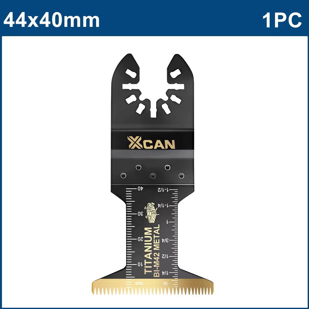 Lames de scie oscillantes XCAN 44 mm, lames multi-outils bi-métalliques en titane pour le bois, les 