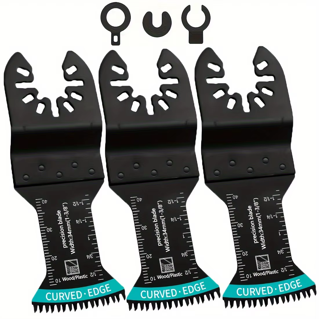Jeu de lames multi-outils à bord incurvé, lames de scie oscillantes à dents japonaises, coupe multif