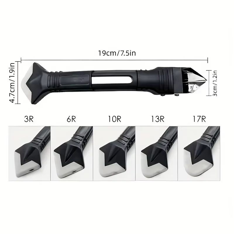 Outil de calfeutrage en Silicone 5 en 1, grattoir multifonction, outil de retrait de coulis et de ca