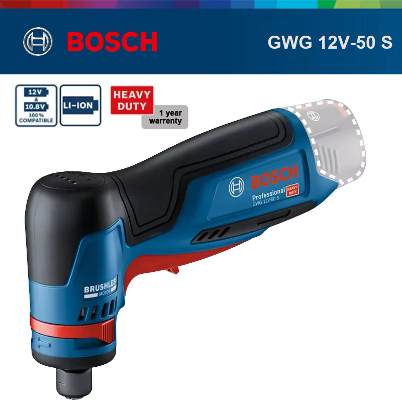 Meuleuse électrique Bosch GWG 12V-50 S, polisseuse sans fil, ponceuse d'angle sans balais, mini-meul