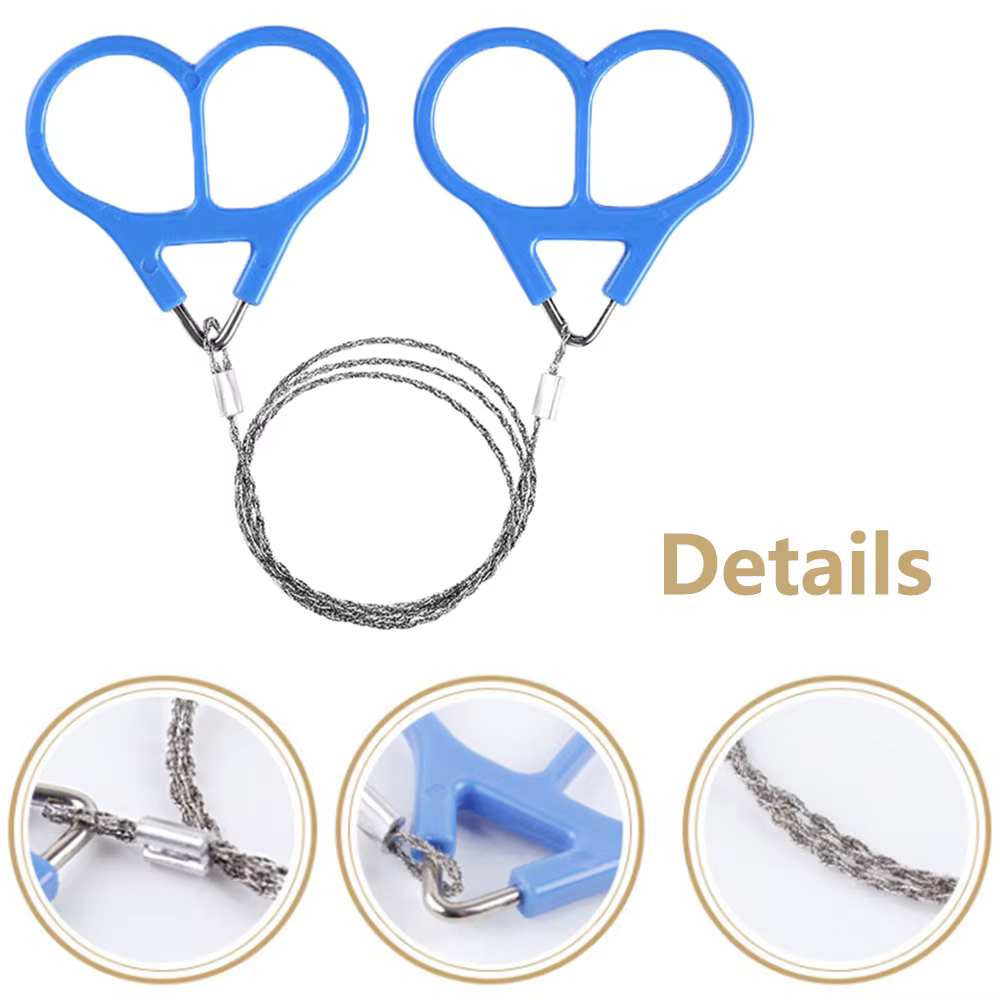 Fil de scie de survie, câble de sauvetage tiré à la main pour couper des tuyaux en PVC, d'urgence, d