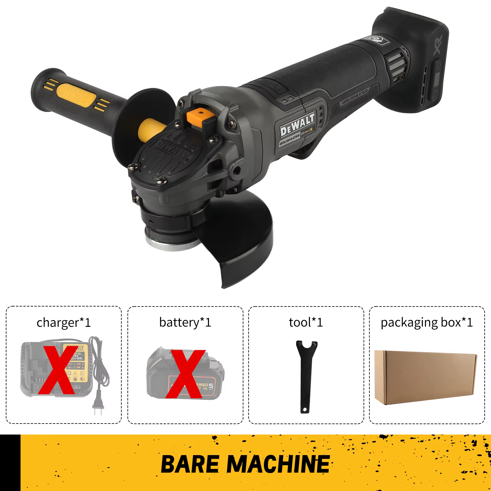 Meuleuse d'angle DEWALT McLaren Edition DCG406 18V 6.0Ah 125mm M14 9000RPM 680W avec frein électroni