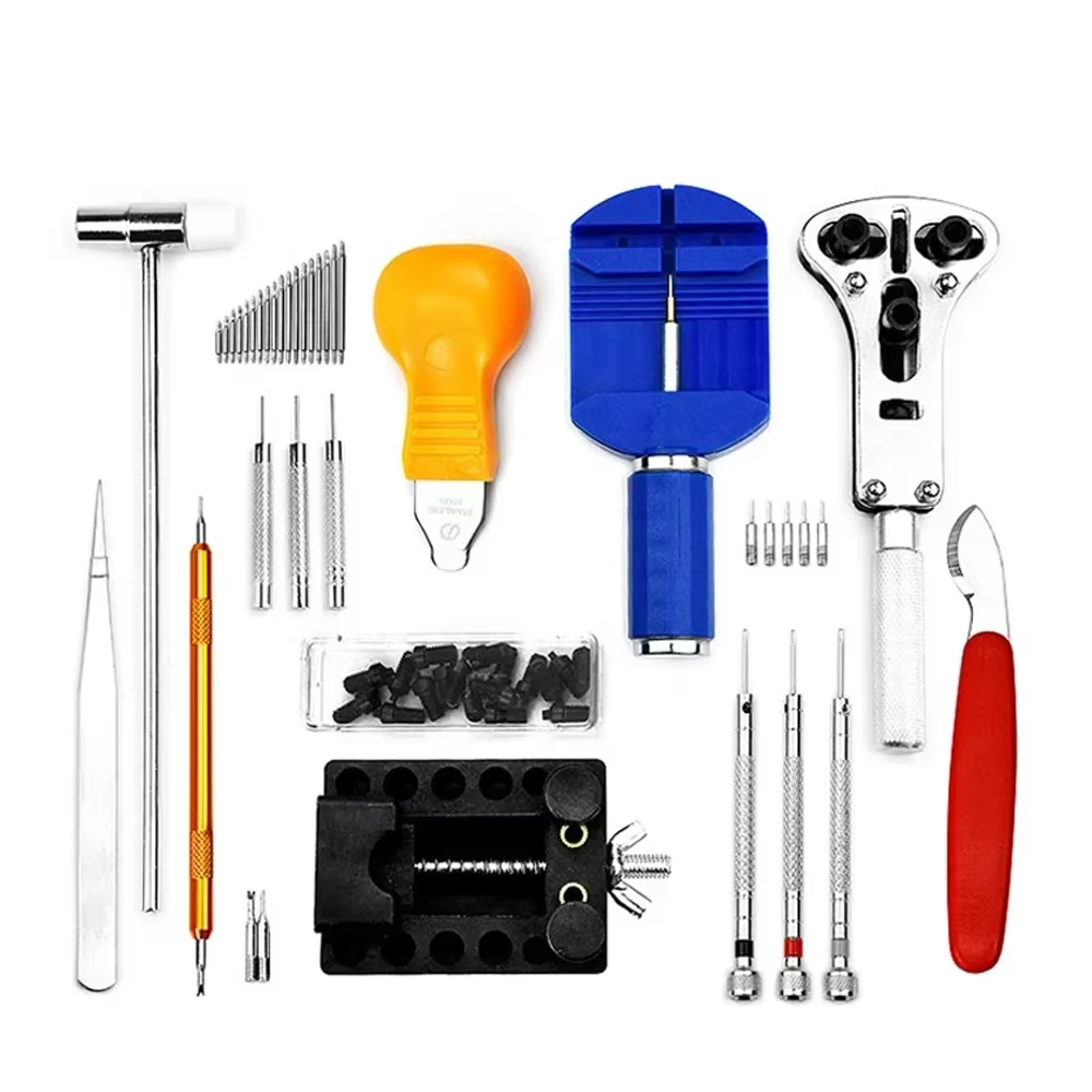 Kit d'outils de réparation de montres, 147 pièces, pour démontage, Installation, entretien, sangles 