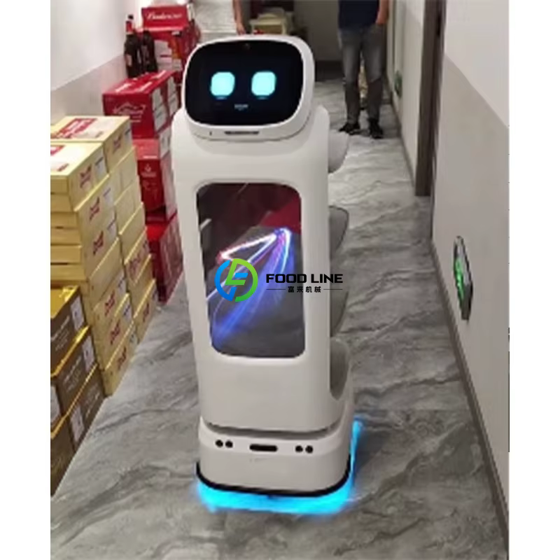 Robot de livraison de nourriture multi-plateaux, robot serveur intelligent pour la restauration, les