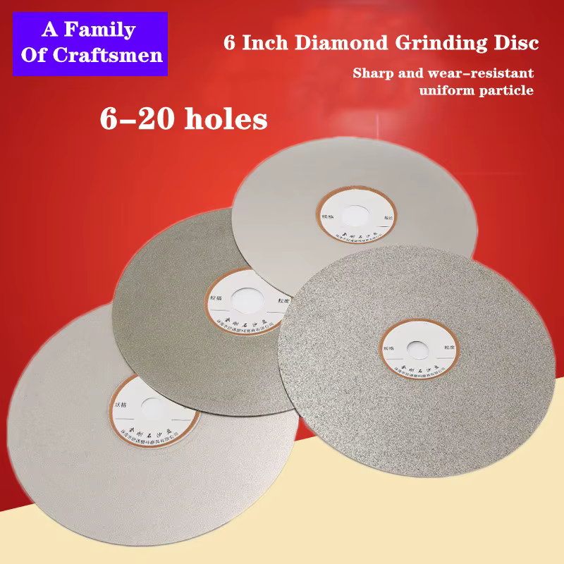 1 pièces 6 "150mm diamant enduit plat disque bijoux polonais meulage roue diamant disque de meulage 