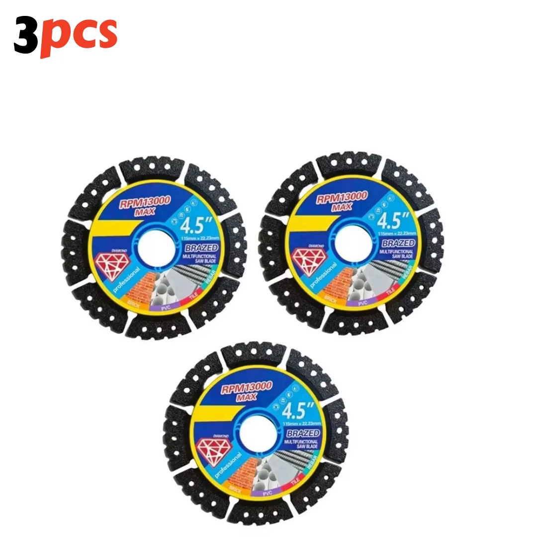 Disques de coupe pour meuleuse d'angle MAKE-3PCS, disque de coupe de 4,5 pouces pour carrelage, tuya