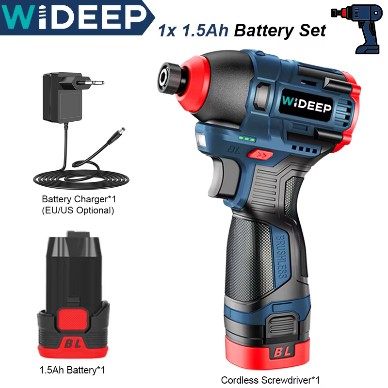 Perceuse électrique sans fil 16.8V 200N.m, tournevis, tournevis, pilote d'impact, outil électrique m