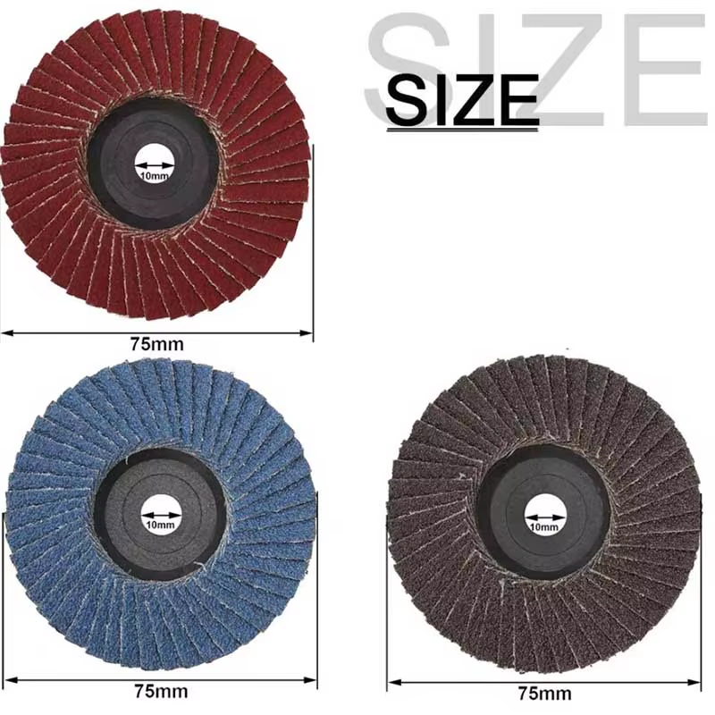 Disques à lamelles de 75mm et 3 pouces, 3 pièces, roues de ponçage abrasives pour meuleuse d'angle, 