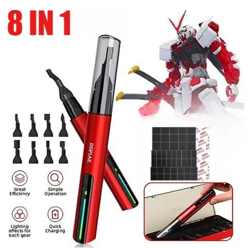Stylo ponceuse alternative - Mini ponceuse électrique USB avec papier de verre autocollant et 3 tête