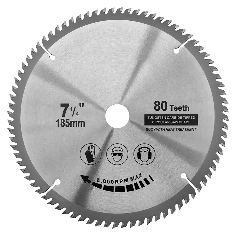 Lame de scie circulaire disque de coupe de bois en carbure lame de scie TCT 185mm x 80T x 20mm coupe