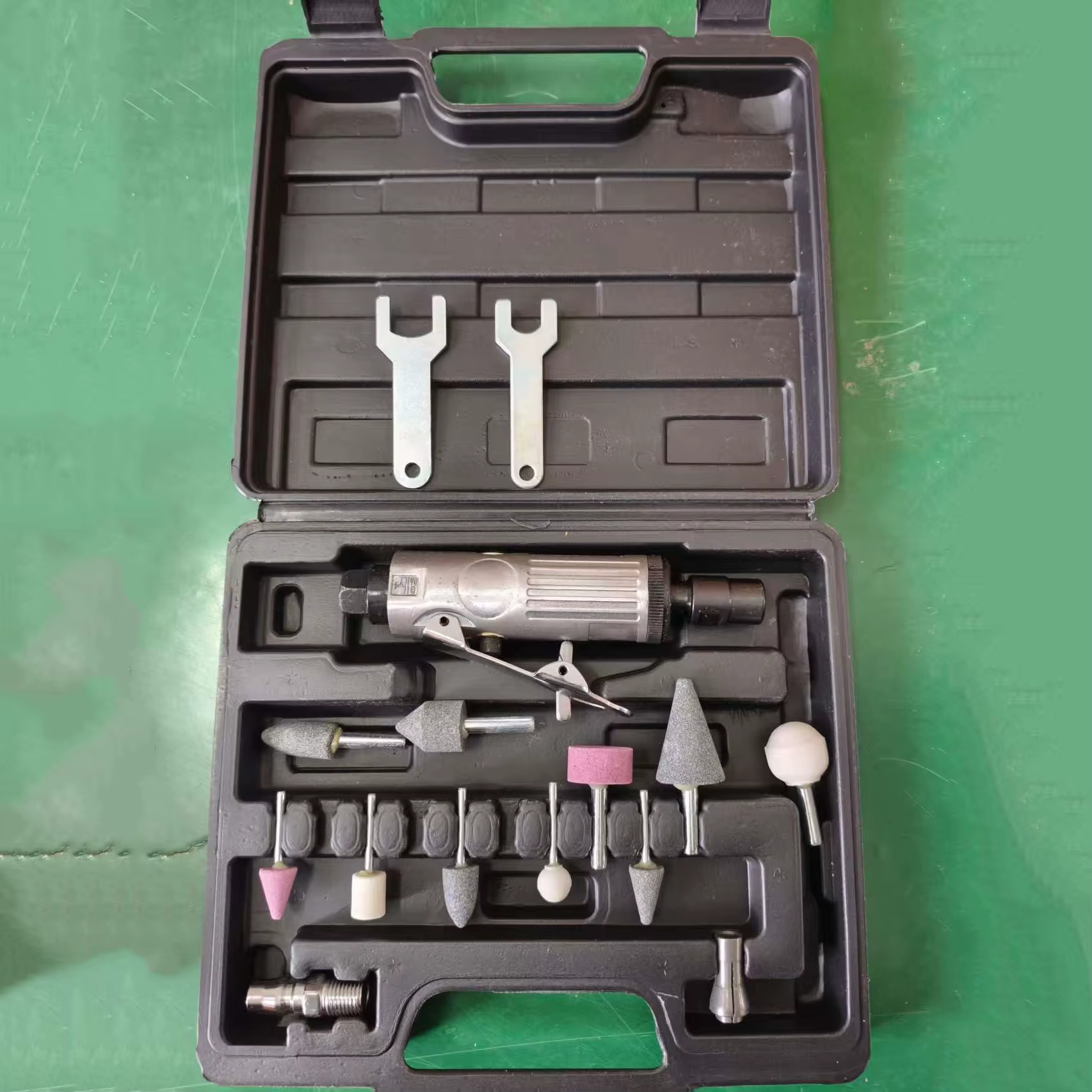 Meuleuse à air, avec pinces de 1/4" et 1/8", outil pneumatique, ensemble d'outils de meulage, outil 