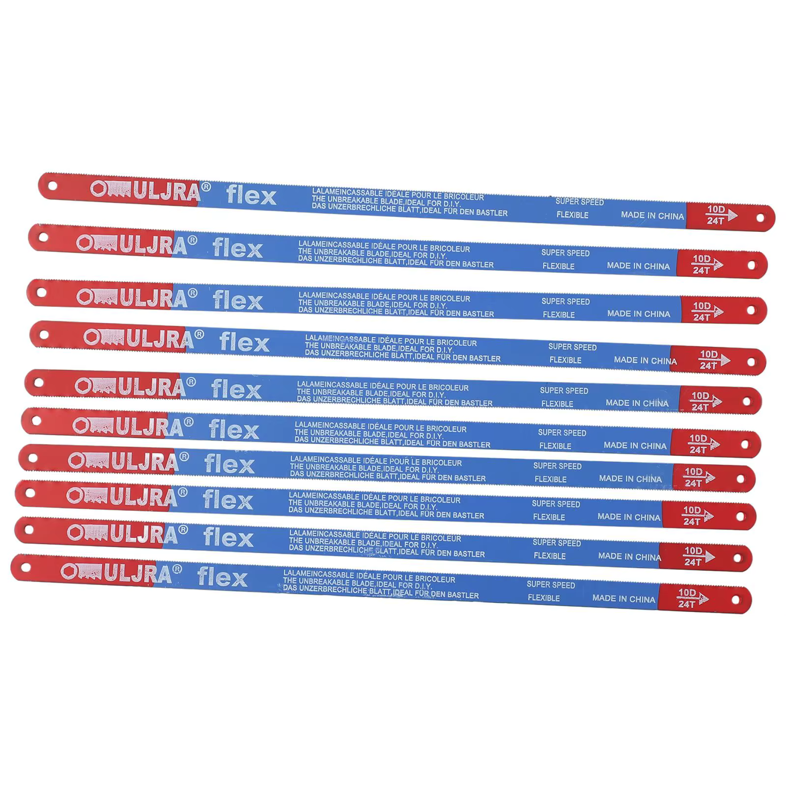 10 pièces/ensemble 14T/18T/24T lame de scie à métaux 300mm M35 lames de scie à main en acier bi-méta