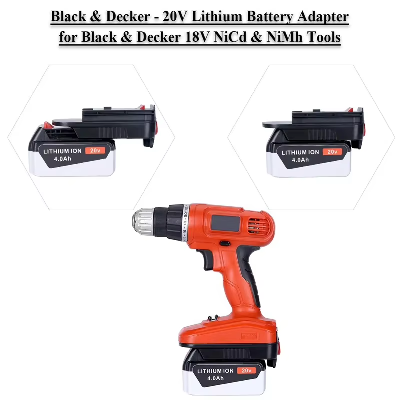 Adaptateur de conversion de batterie HPA1820 20V, pour câble Black Decker/Stanley/Porter, batterie a