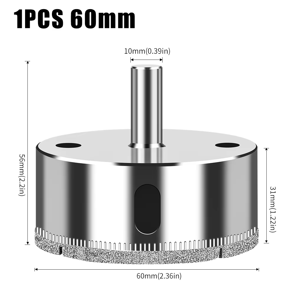 1 pièce Scie cloche diamantée 60-200mm pour verre, marbre, granit, pierre, carrelage, céramique, for