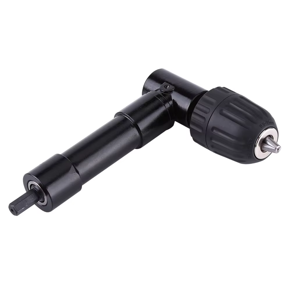 Adaptateur à angle droit 90 degrés professionnel, embout d'extension de perçage à angle droit, noir,