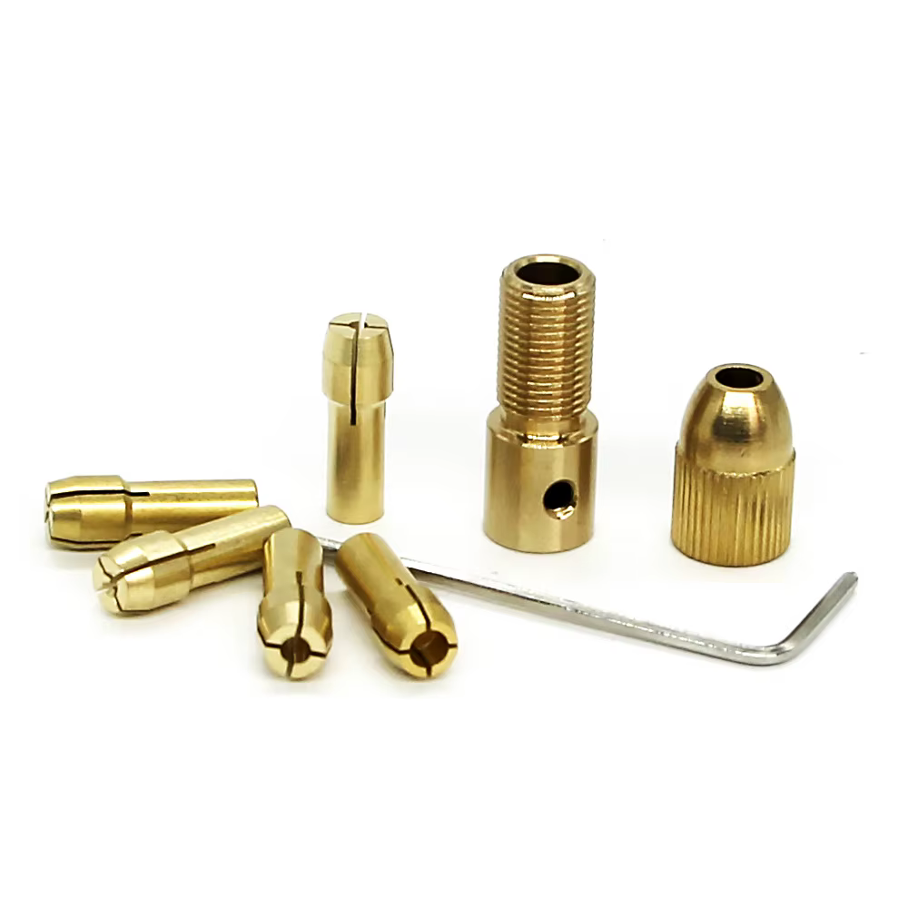 Mini perceuse à pince en laiton pour moteur électrique, adaptateur de mandrin, adaptateur de foret s