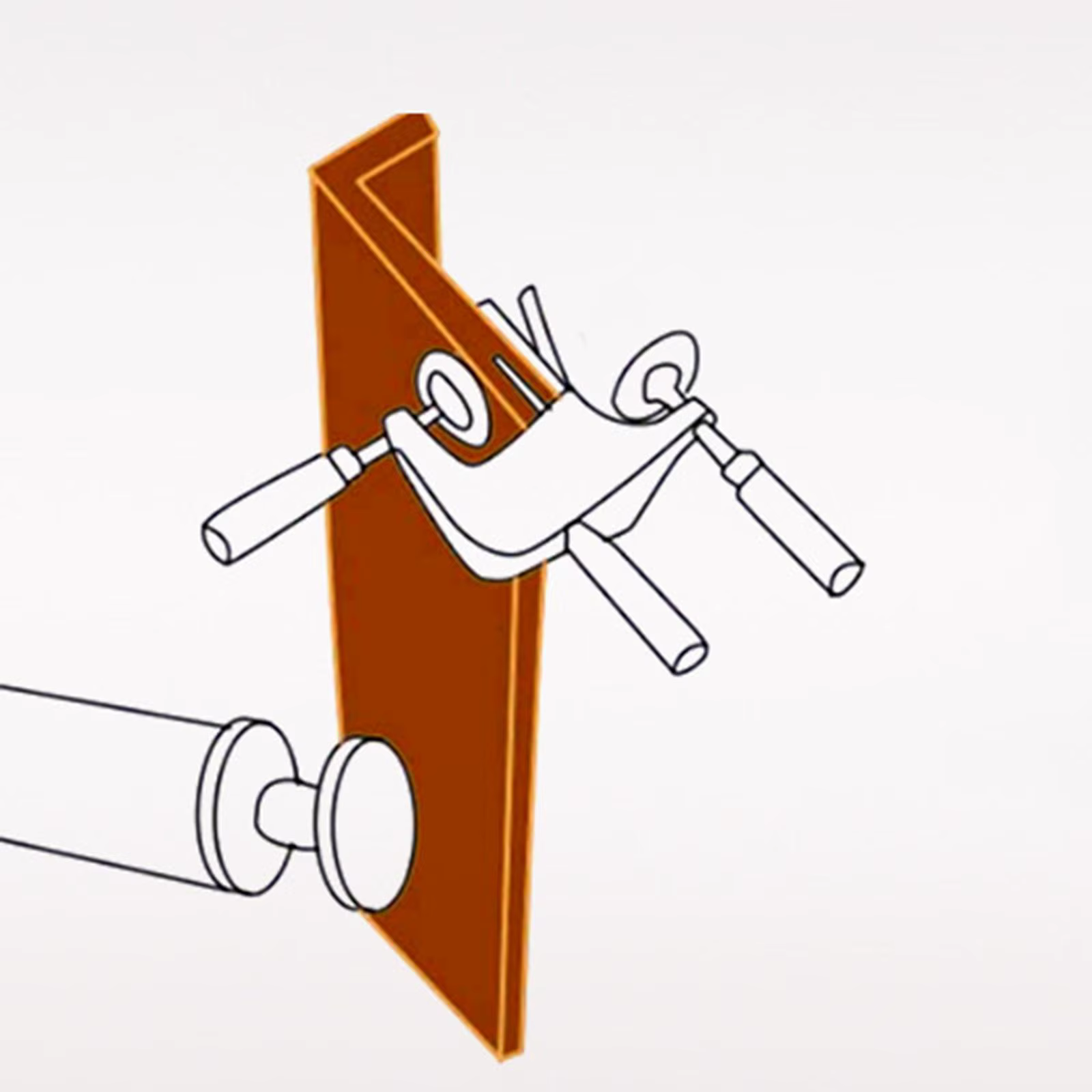 Outil d'installation de porte en bois