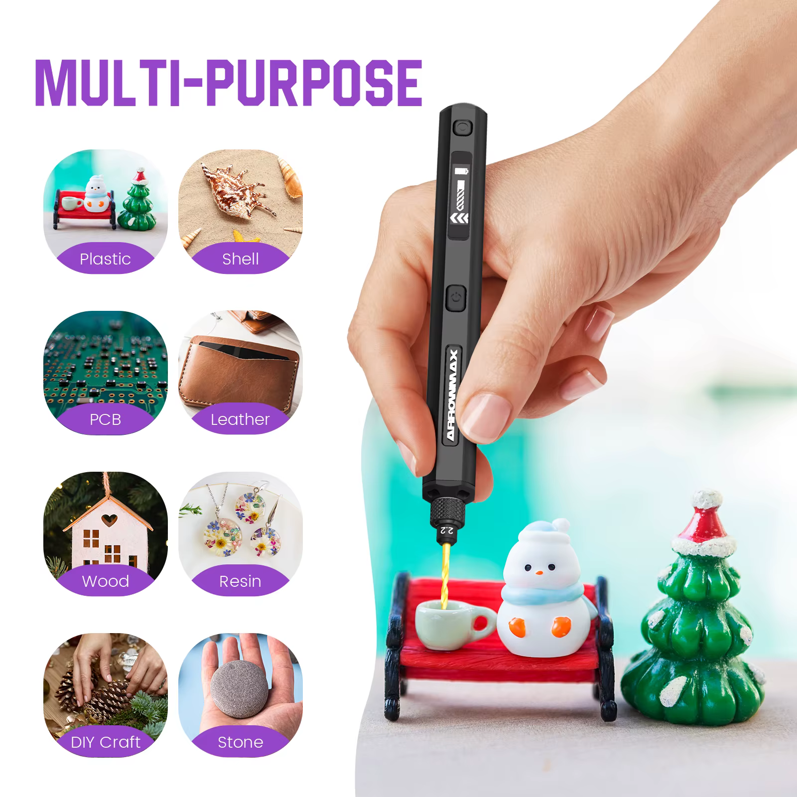ARROWMAX Mini perceuse de précision sans fil
