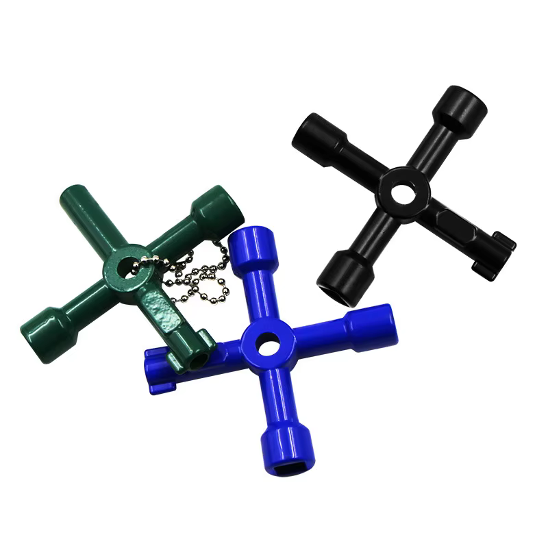 Clé multifonction 4 voies clés de plombier universelles Triangle pour armoires de compteurs électriques à gaz radiateurs de purge