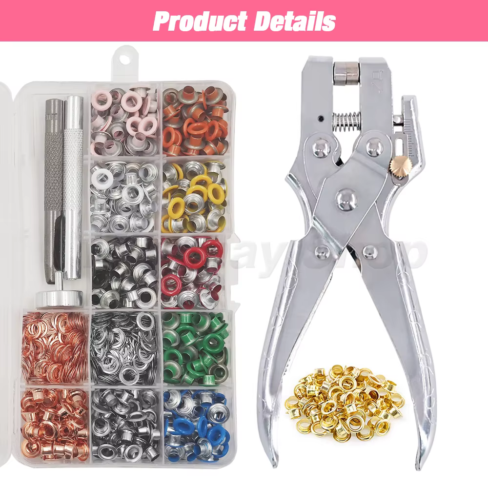 Kit d'œillets de 5mm, outil d'installation d'œillets