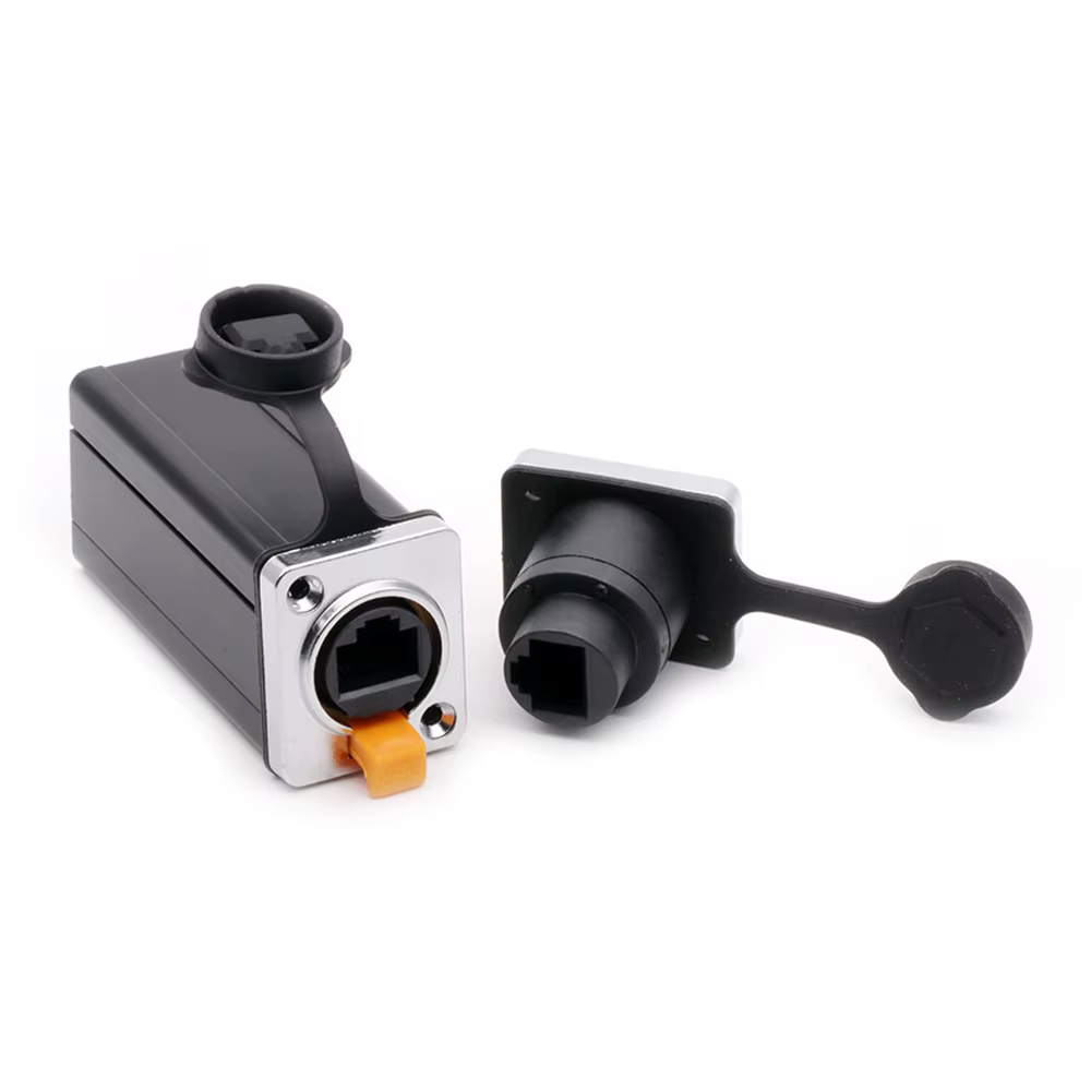 Connecteur de coupleur étanche RJ45 femelle à femelle, accoupleurs droits réseau 8P8C 1 pièce