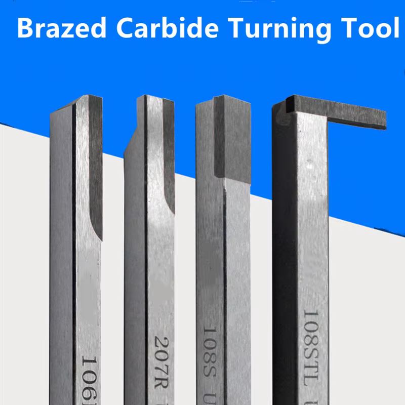 Ensemble d'outils de coupe en alliage dur de tungstène brasé CNC pour tournage et alésage