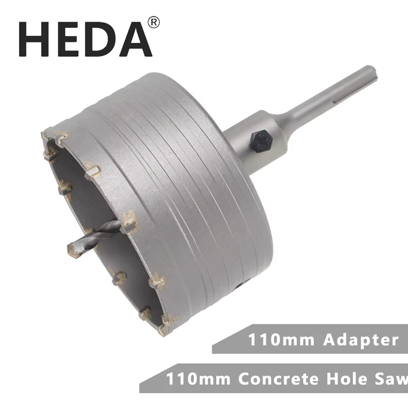 HEDA 110mm béton carbure alliage noyau scie cloche SDS PLUS électrique foret creux climatisation tuyau ciment pierre
