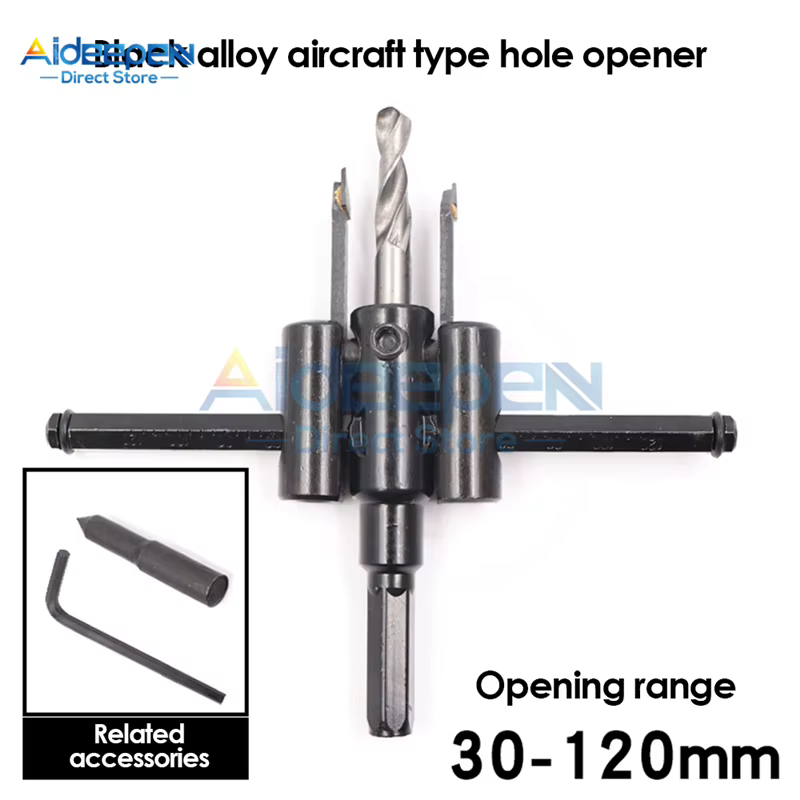Ouvre-trou réglable de Type avion 30mm-120mm
