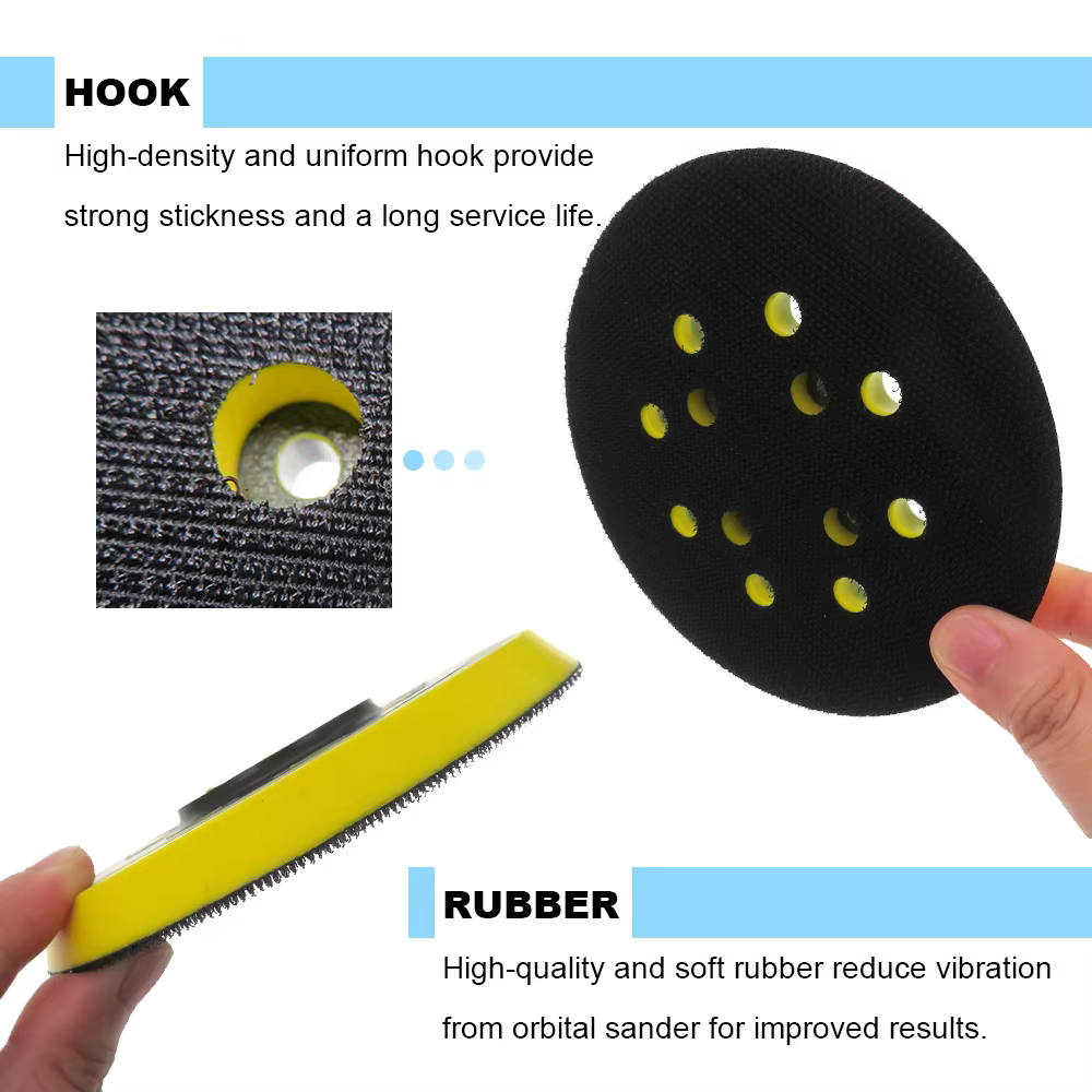 5 pouces tampon de ponçage 8 trous crochet et boucle plaque de support 125mm pour RYOBI RSE-1250 aléatoire ponceuses orbitales meuleuse polissage meulage