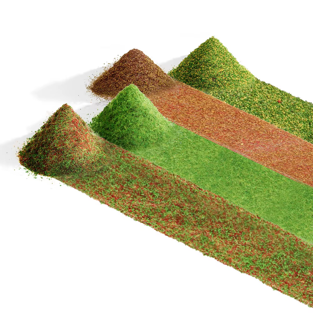 Poudre de gazon statique 10G pour la simulation de terrains, la simulation de feuillage au sol, les accessoires de diorama pour modèles ferroviaires, de trains, de jeux de guerre et de paysages