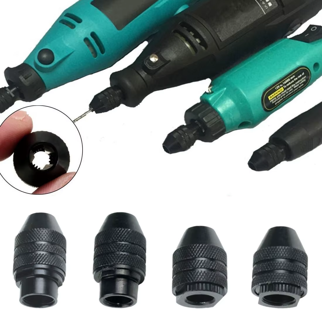 Mini adaptateur de mandrin de perceuse multi-sans clé