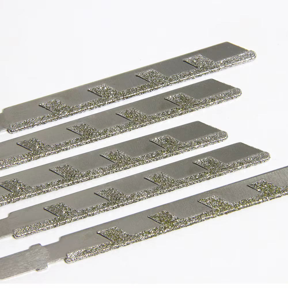 TASP Lot de 5 lames de scie sauteuse à tige en T de 100 mm (4 po) avec revêtement diamanté pour la maçonnerie