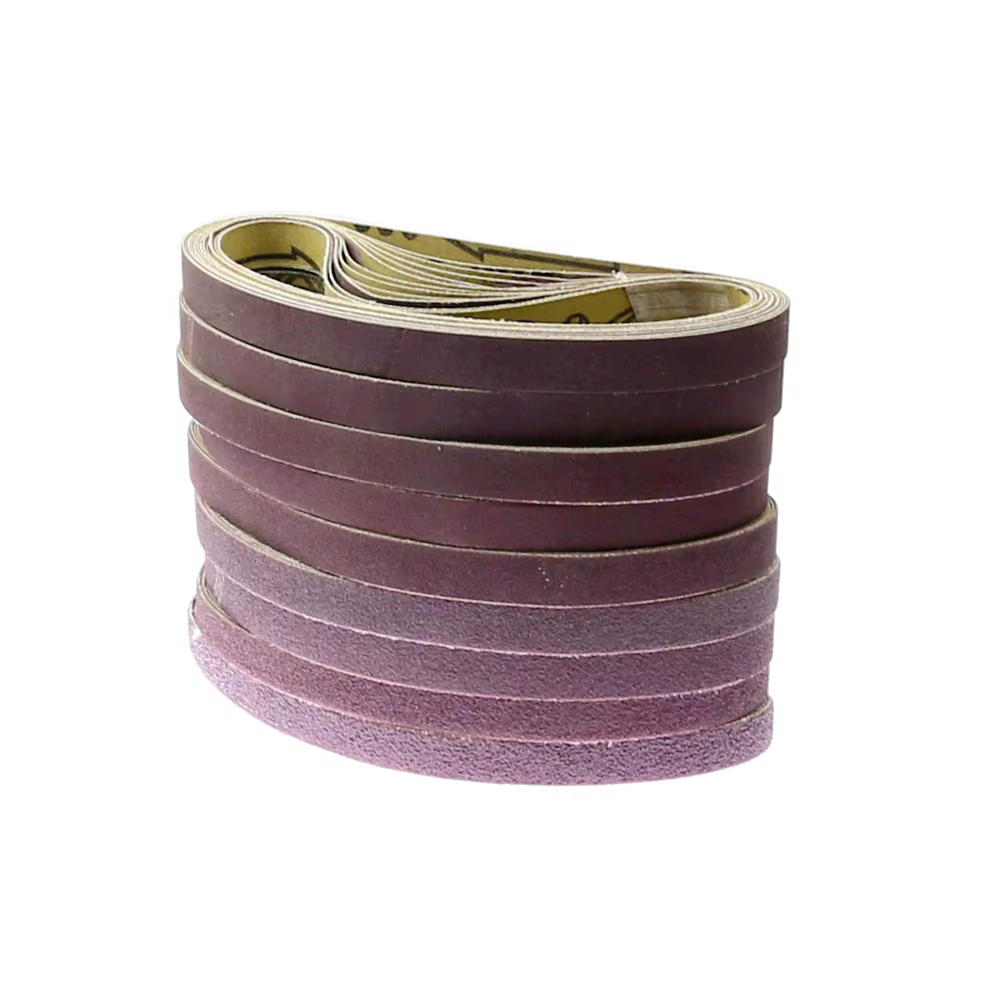 10 pièces 520x20mm/330x10mm/457x13mm bandes abrasives pour Mini ponceuse à bande pneumatique