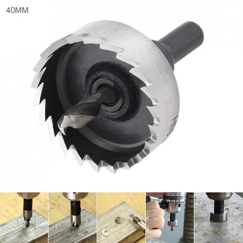 Forets de coupe de scie cloche HSS 40mm / 48mm pour pistolet/établi/magnétique/forets de pistolet à Air