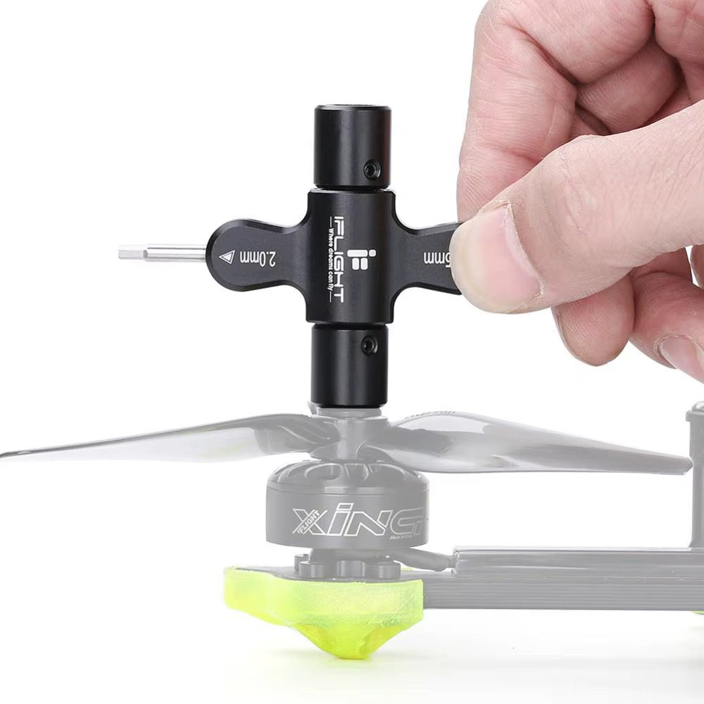 Outil d'accessoire iFlight (cliquet avec roulement) clé Quad M5 tournevis 1.5mm/2mm avec outil de roulement unidirectionnel intégré pour Drone RC FPV
