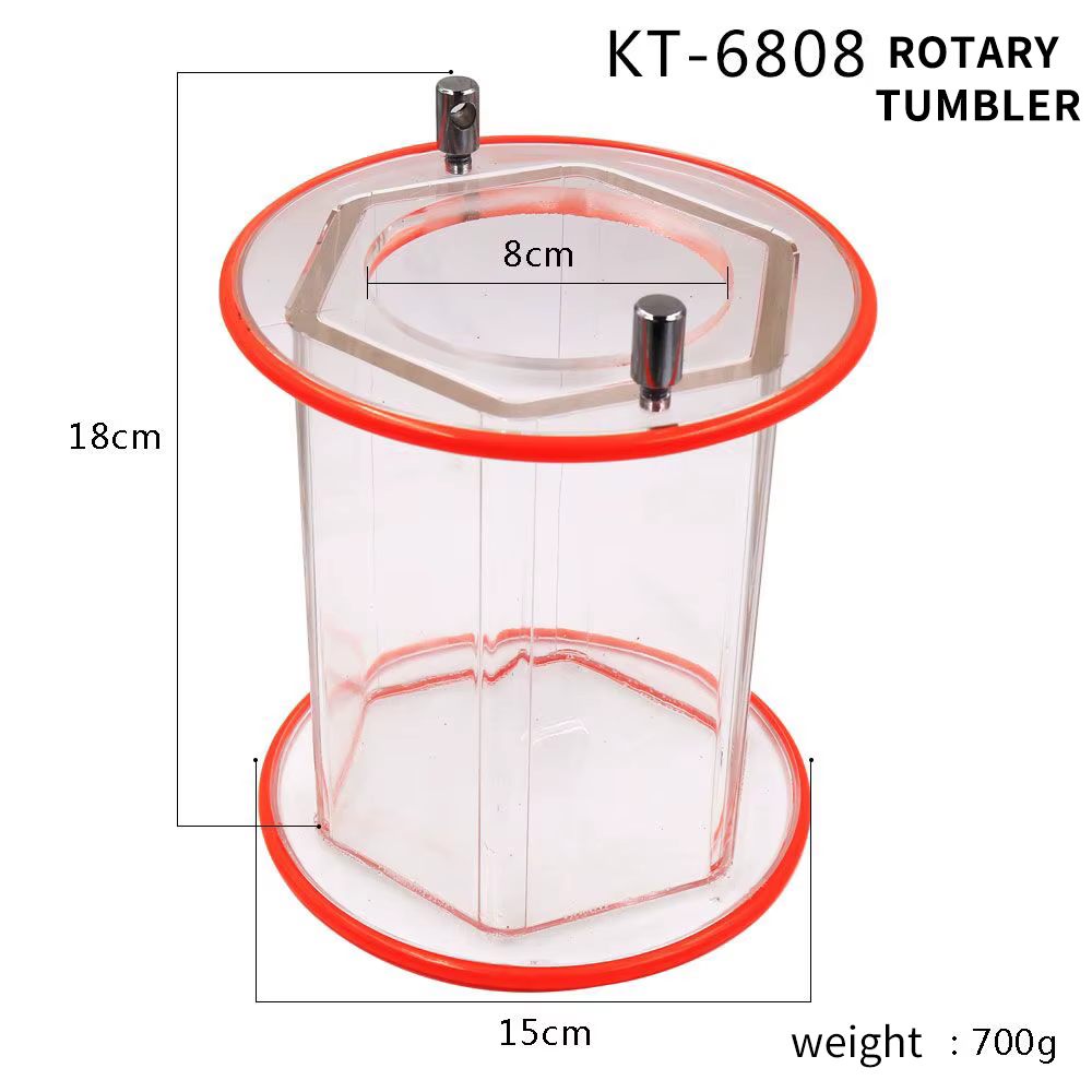 PHYHOO KT2000 KT-6808 Polisseuse rotative à tambour cylindrique pour bijoux