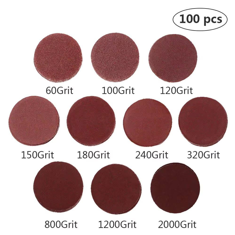 101 pcs Set Kit de Tampons de Disques Abrasifs de 2 pouces pour Outils Rotatifs de Meuleuse de Forage avec Plaque