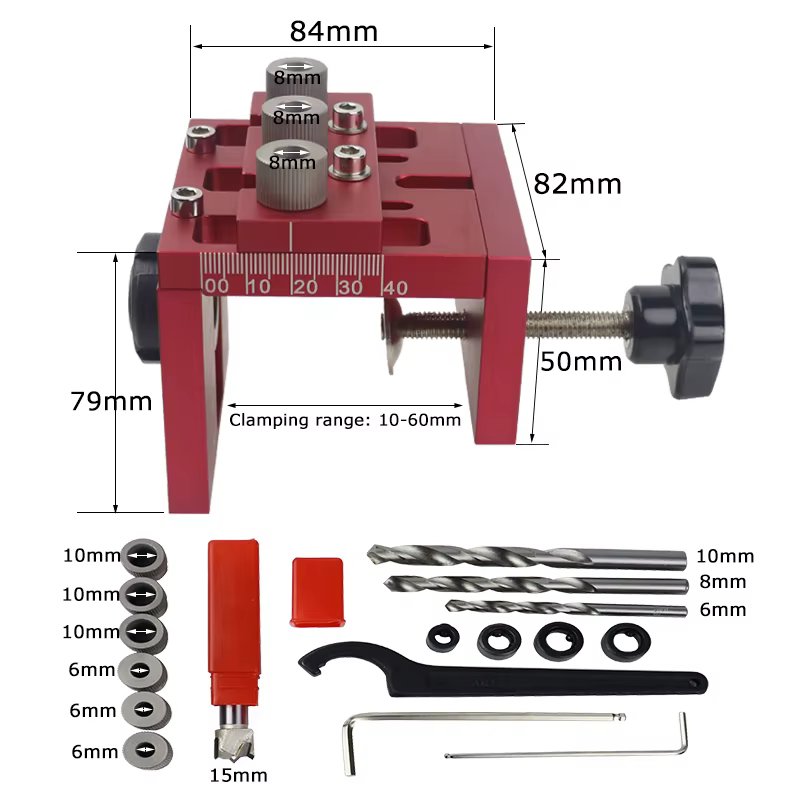 Kit de gabarit de chevilles multifonction pour le travail du bois