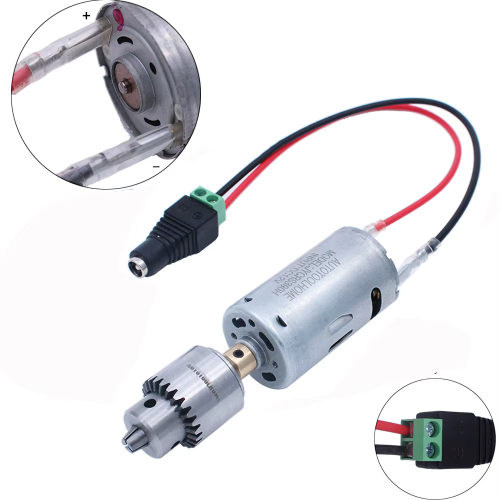 Ensemble de perceuse à moteur 12V DC