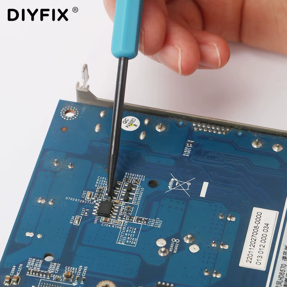 DIYFIX 6 en 1 acier soudure assistance BGA PCB ensemble d'outils de réparation précision composants électroniques soudage meulage nettoyage outils à main