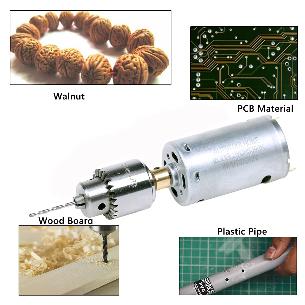 Ensemble de perceuse à moteur 12V DC