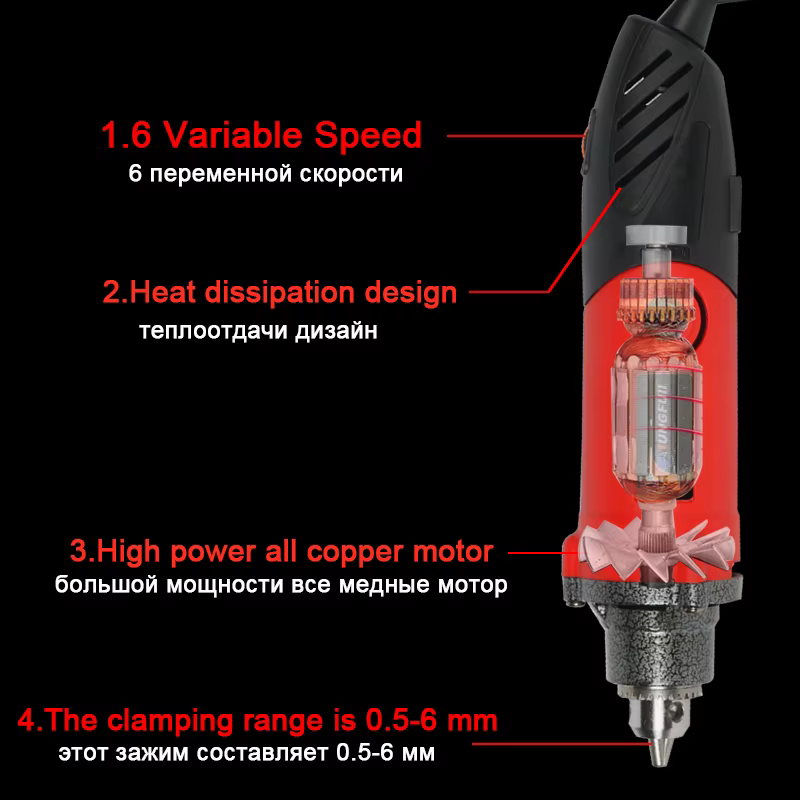 TUNGFcorde L perceuse Dremel
